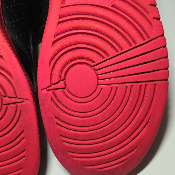 Nike Air Jordan 1 Flight 5 Black/Red Or Pink Sz 6Y Gently Worn - Picture 9 of 12